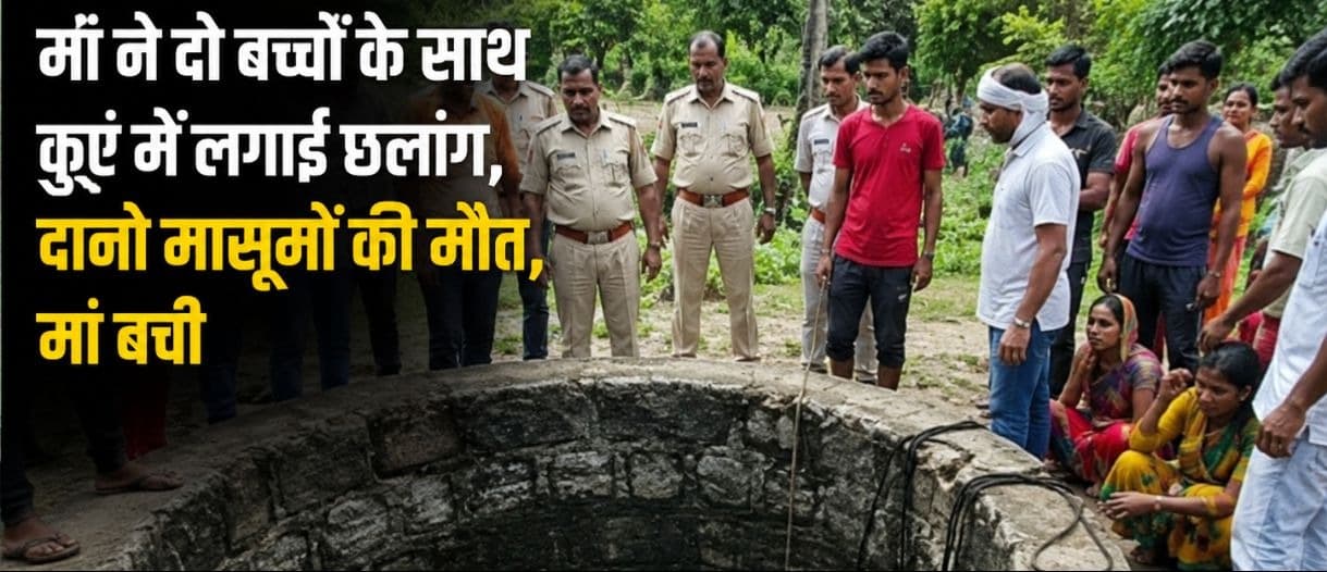 घरेलू विवाद के बीच एक मां ने दो मासूम बच्चों के साथ कुएं में लगाई छलांग, दोनों बच्चों की मौत, मां बची