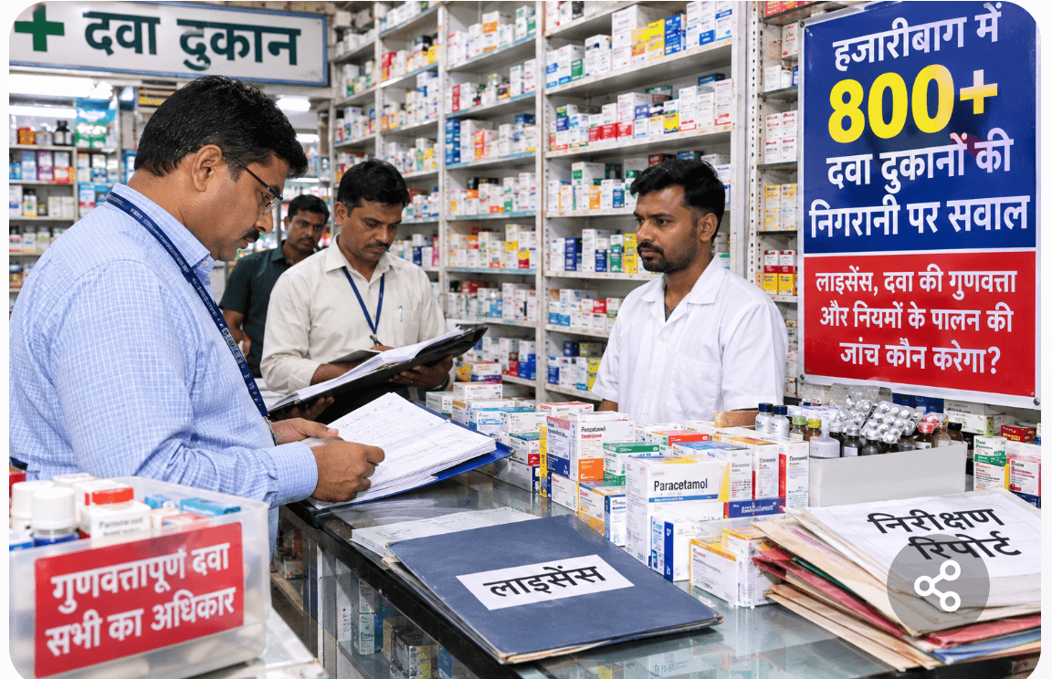 800 से अधिक दवा दुकानों की निगरानी पर सवाल, आखिर जांच व्यवस्था की जवाबदेही किसकी?