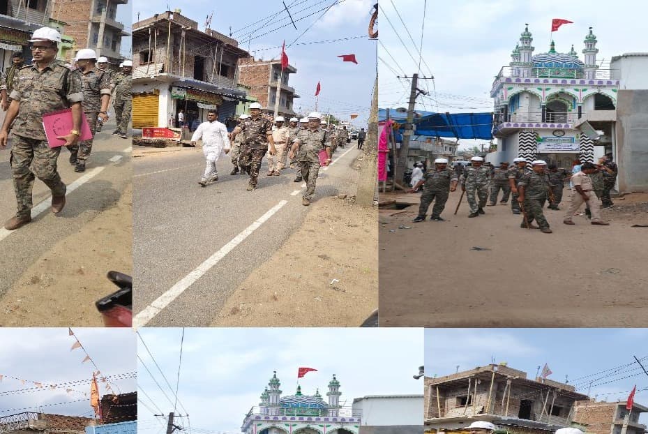 मोहर्रम के मद्देनजर कटकमदाग पुलिस का फ्लैग मार्च, शांति एवं सौहार्द के साथ पर्व मनाने की अपील