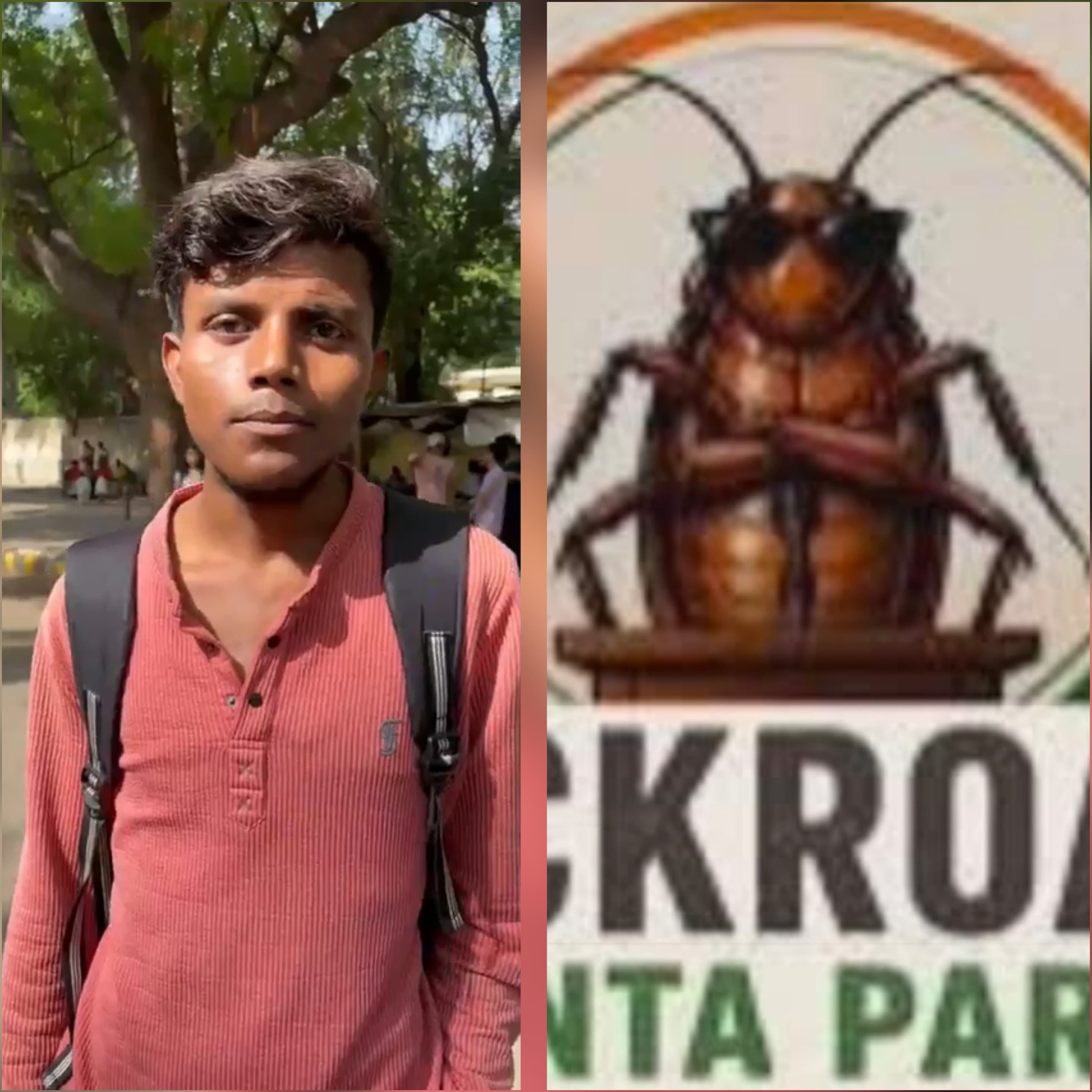 Cockroach Janata Party के प्रदर्शन में शामिल होने जौनपुर से दिल्ली पहुंचा युवा