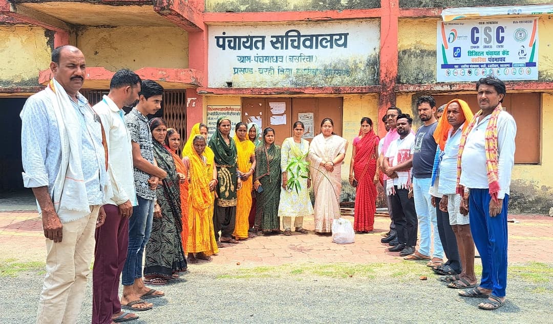 विश्व पर्यावरण दिवस पर बसरिया पंचायत में ग्राम सभा, मुखिया ने किया पौधारोपण