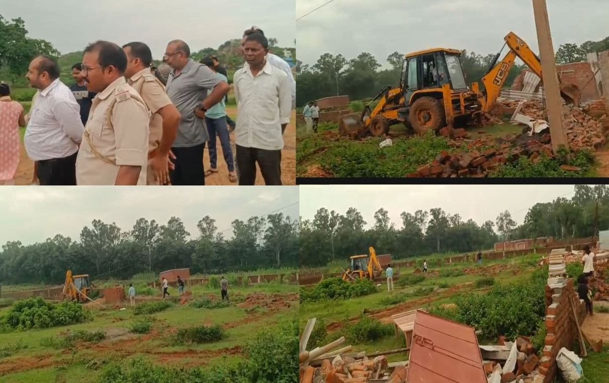 85 एकड़ वन भूमि पर बुलडोजर का प्रहार, अवैध निर्माण जमींदोज