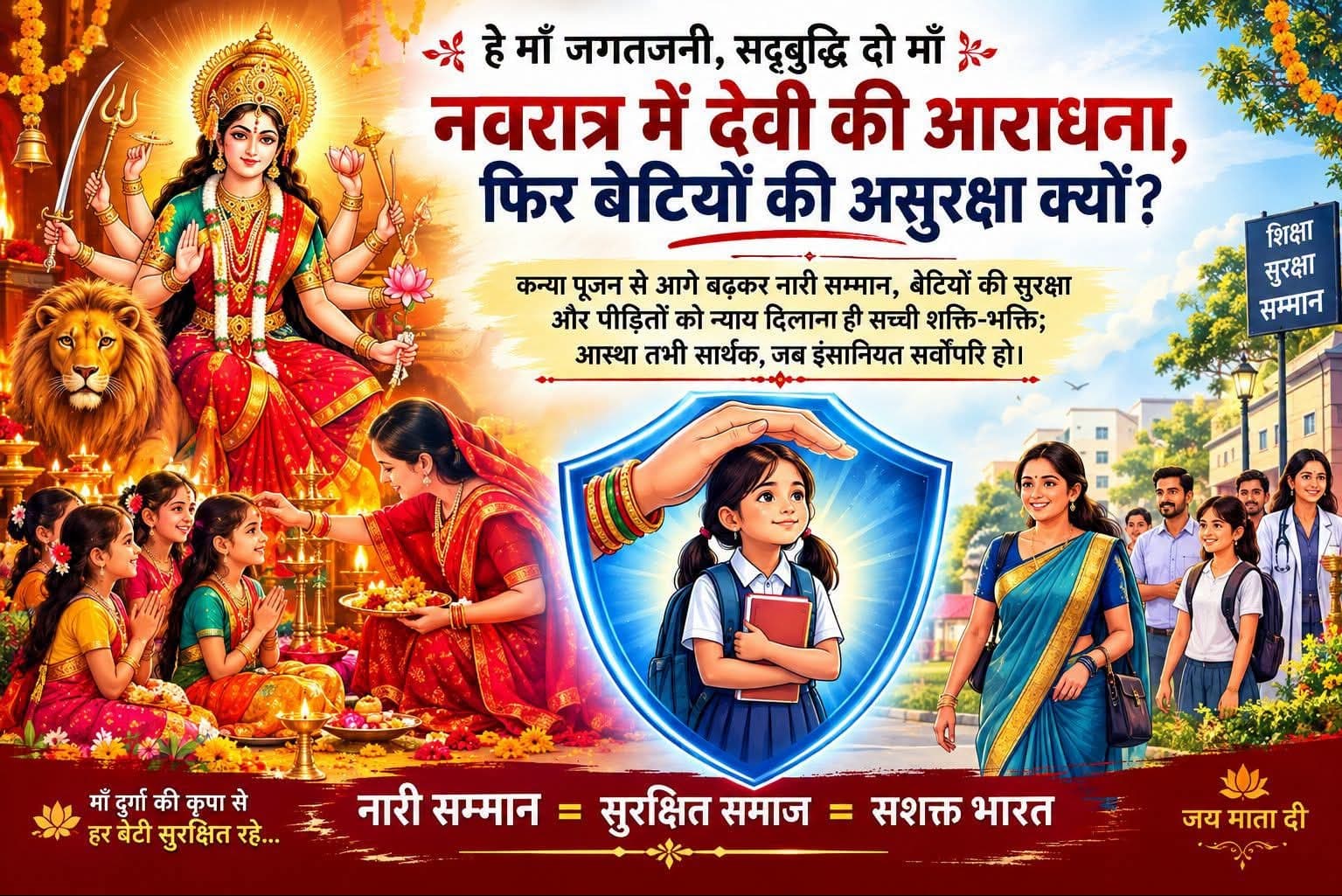 नवरात्र में देवी की आराधना, फिर बेटियों की असुरक्षा क्यों?