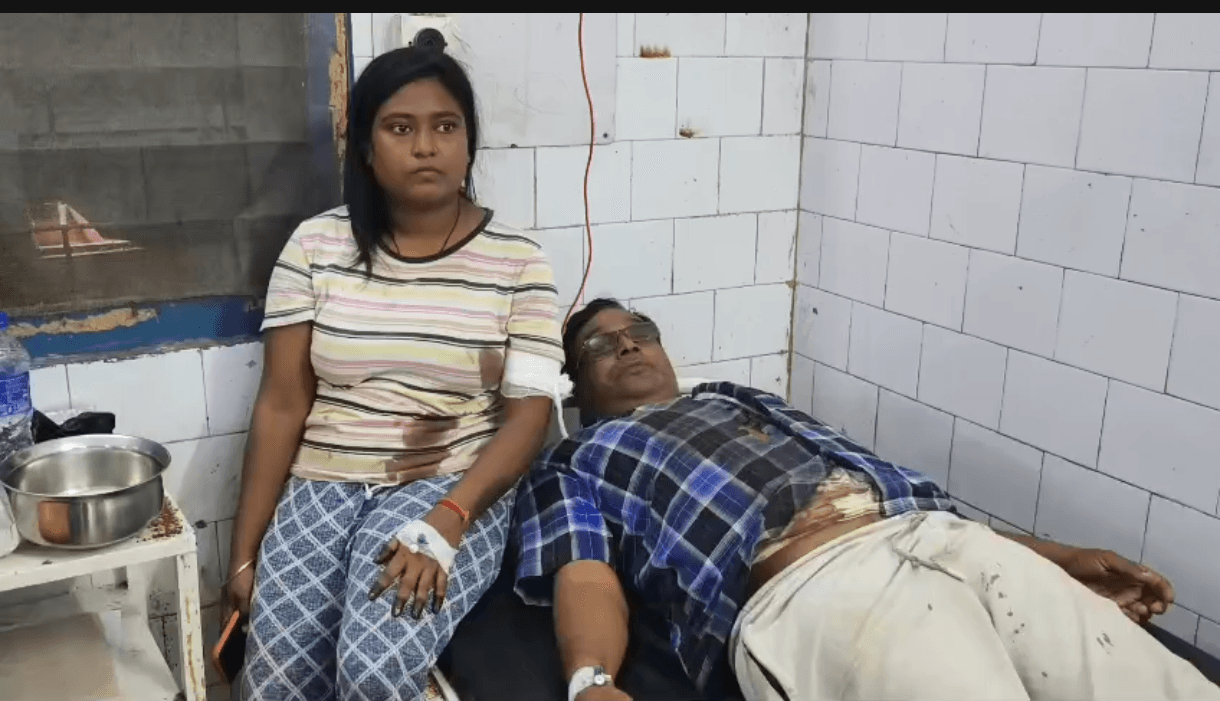 चाकू से पिता-पुत्री पर जानलेवा हमला, दोनों सदर अस्पताल में भर्ती