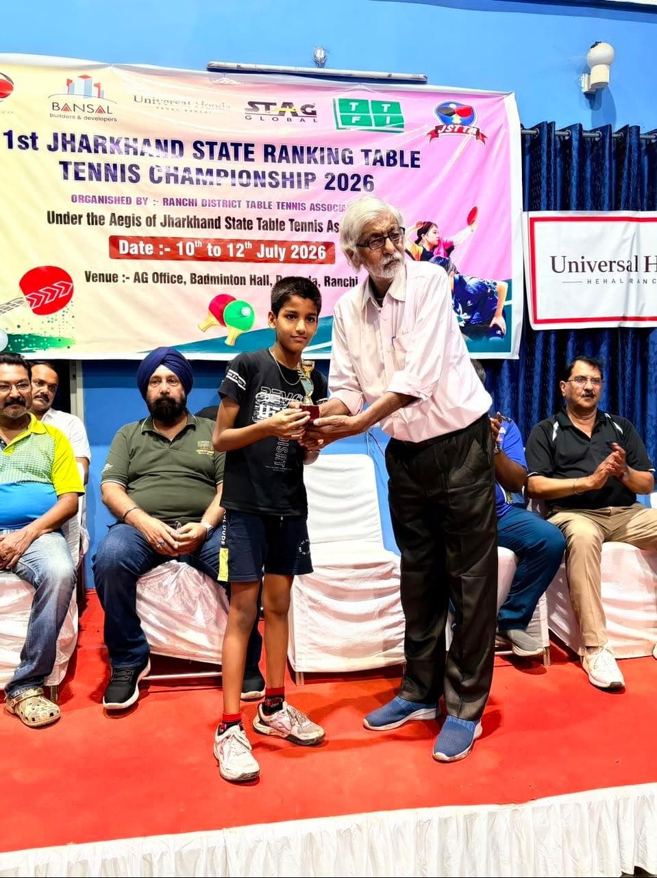 झारखंड राज्य टेबल टेनिस चैंपियनशिप में हज़ारीबाग का बेहतरीन प्रदर्शन