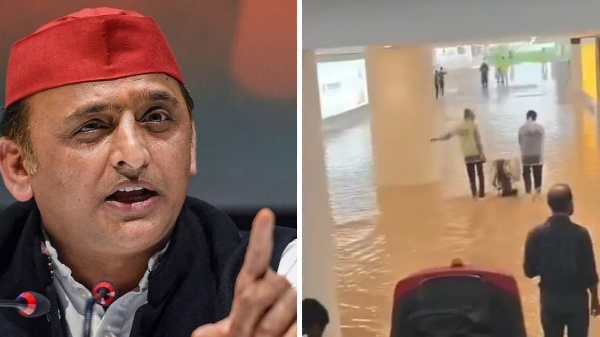 नोएडा एयरपोर्ट में जलभराव पर अखिलेश का तंज, बोले- अब क्या नाव चलेगी?