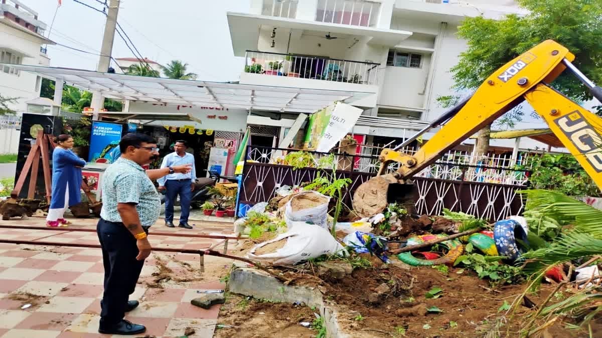 दुरंड कप की तैयारियों को लेकर मोराबादी में चला अतिक्रमण हटाओ अभियान