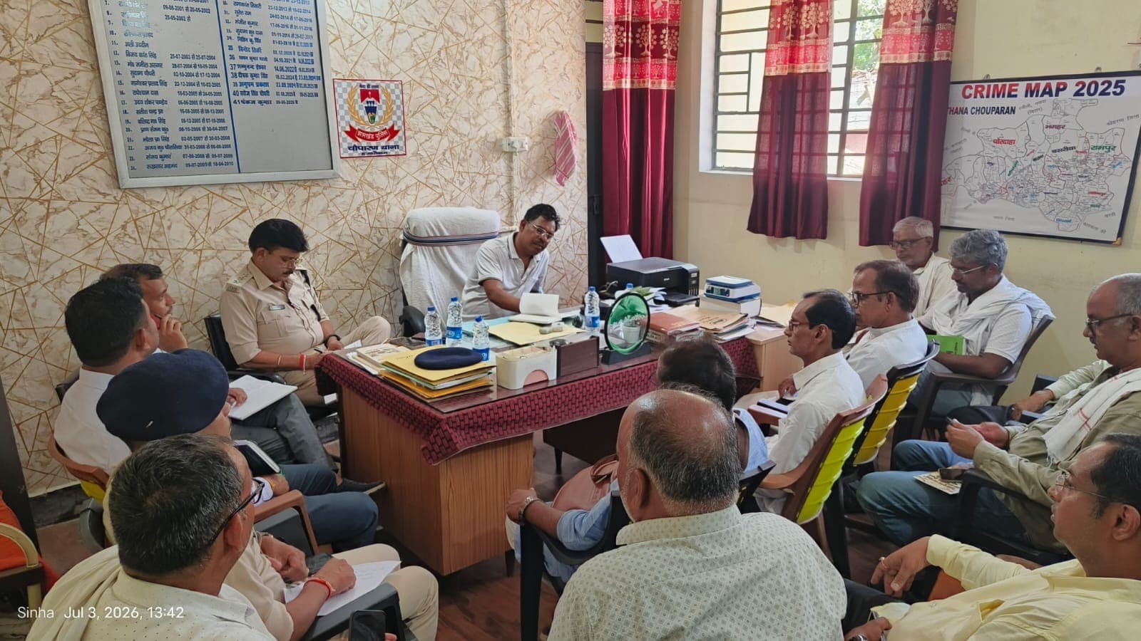 रथ यात्रा को लेकर प्रशासन अलर्ट, चौपारण थाना में दोनों रथ यात्रा समितियों के साथ हुई बैठक