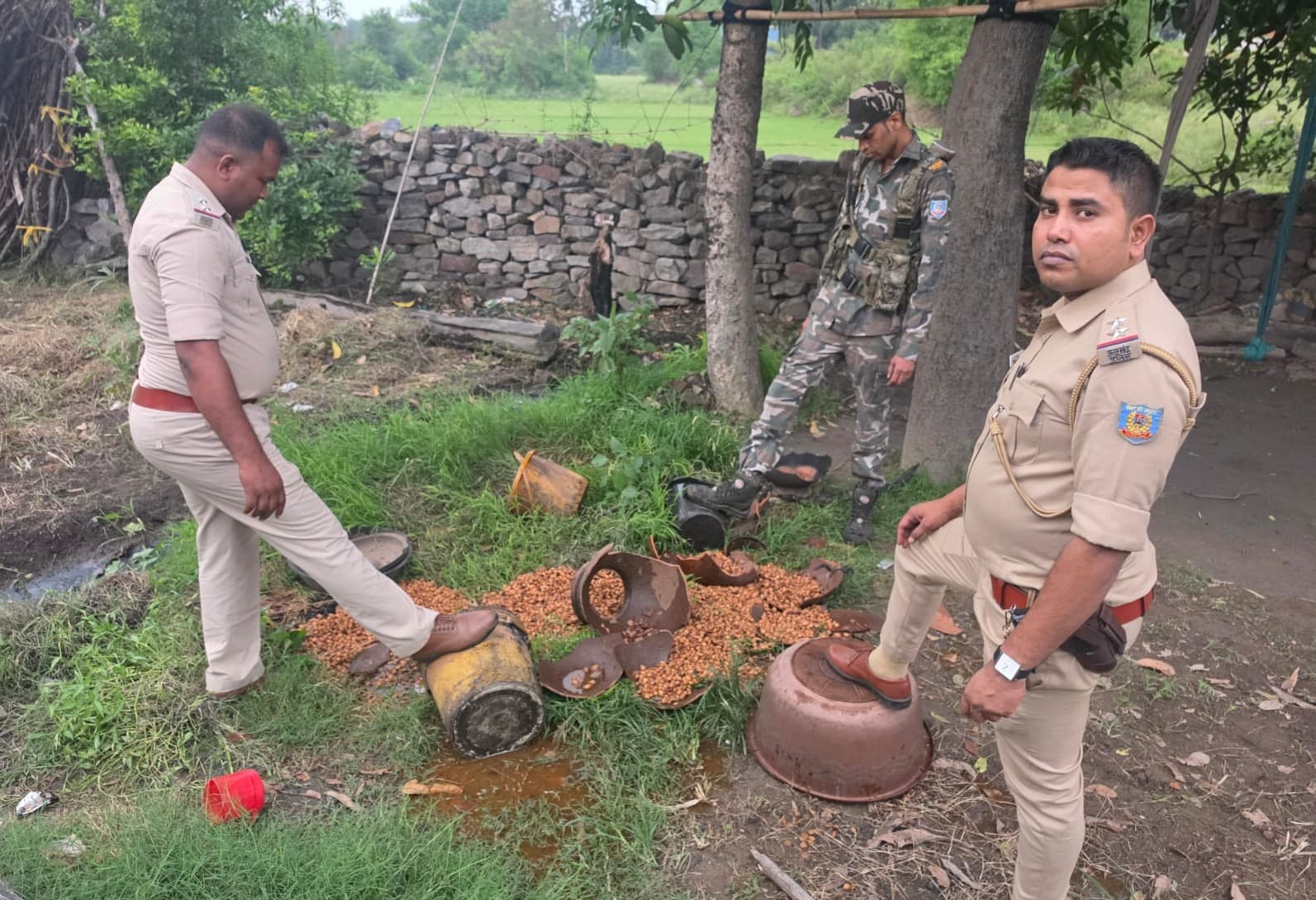 मुहर्रम से पहले हजारीबाग पुलिस का बड़ा अभियान, 43 क्विंटल से अधिक जावा महुआ नष्ट, अवैध शराब भी बरामद