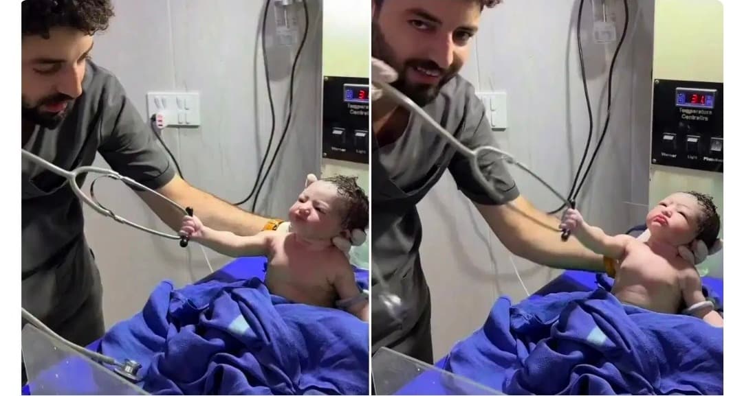 पैदा होते ही डॉक्टर से भिड़ गया नन्हा ‘बाहुबली’, स्टेथेस्कोप पकड़कर नहीं छोड़ा, वीडियो हुआ वायरल