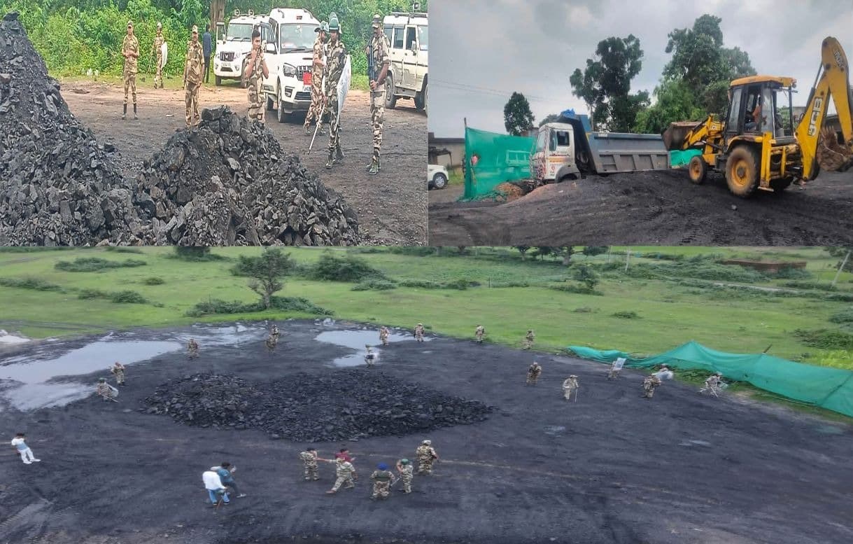 तीन गांवों के जंगलों में सीआईएसएफ की बड़ी कार्रवाई, 256.71 टन अवैध कोयला बरामद