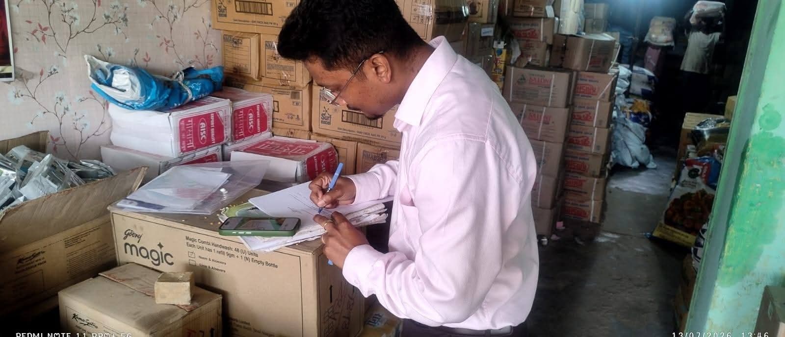 खाद्य सुरक्षा विभाग द्वारा  औचक जांच अभियान
