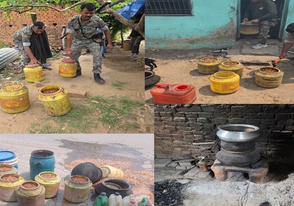 अवैध शराब के विरुद्ध उत्पाद विभाग की सघन छापेमारी, 150 लीटर चुलाई शराब जब्त 