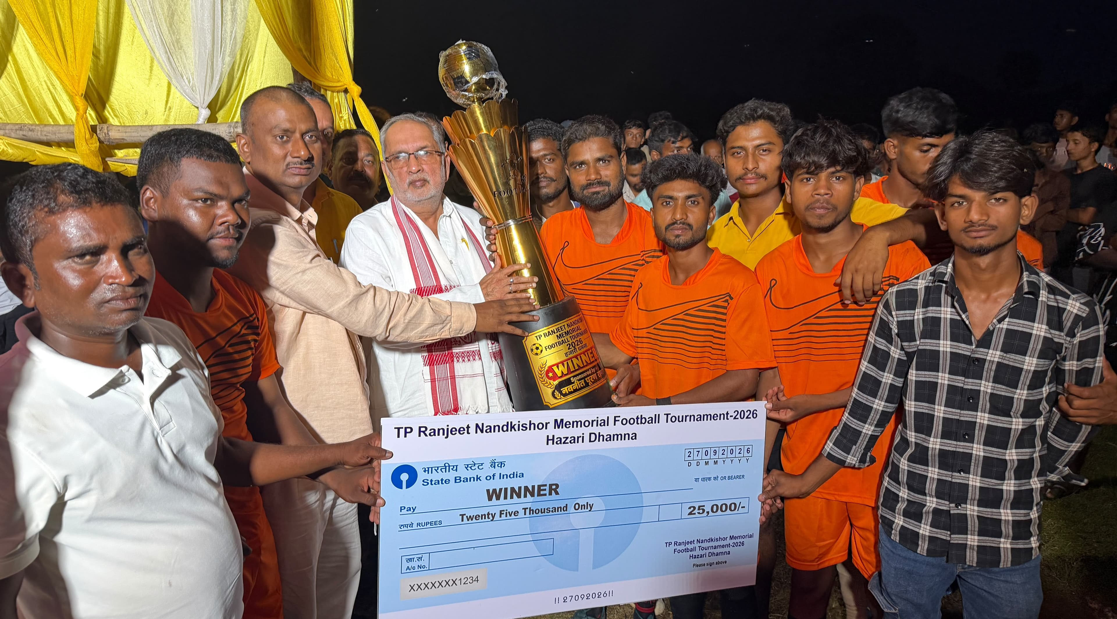 देवचंदा ने हजारीधमना को हराकर जीता टीपी मेमोरियल फुटबॉल टूर्नामेंट